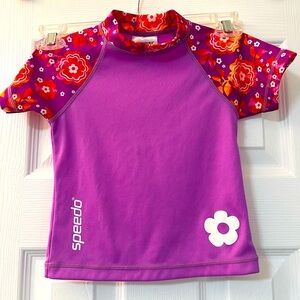 Speedo Girls UV 50+ Blockburn Rashguard Small 1-2y (25-33 lb) Purple